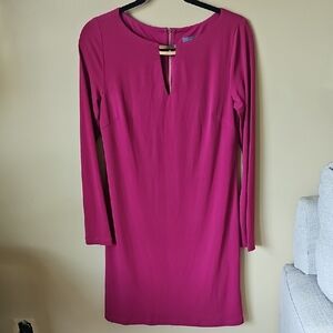 Vince Camuto Fuchsia Long Sleeve Dress